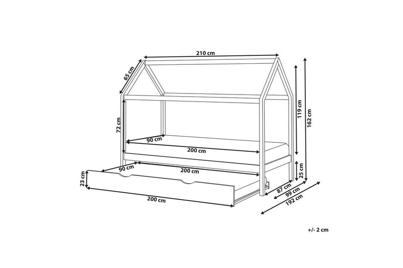 Utdragbar barnsäng Crillon - Ljus trä - Möbler - Barnmöbler - Barnsäng & juniorsäng - Hussäng