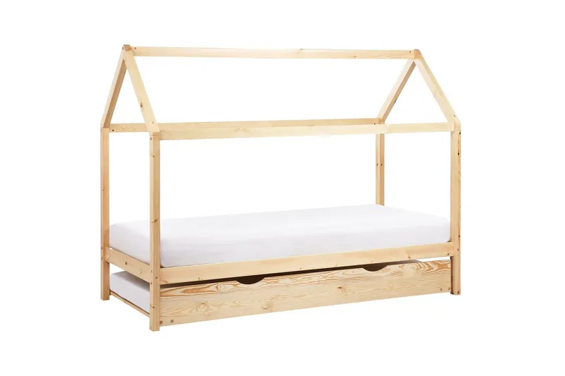 Utdragbar barnsäng Crillon - Ljus trä - Möbler - Barnmöbler - Barnsäng & juniorsäng - Hussäng