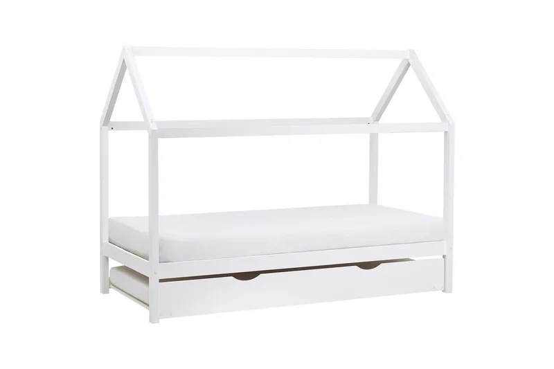 Utdragbar barnsäng Crillon - Vit - Möbler - Barnmöbler - Barnsäng & juniorsäng - Hussäng