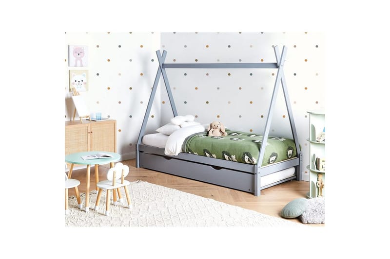 Utdragbar barnsäng Talmontiers - Grå - Möbler - Barnmöbler - Barnsäng & juniorsäng - Hussäng