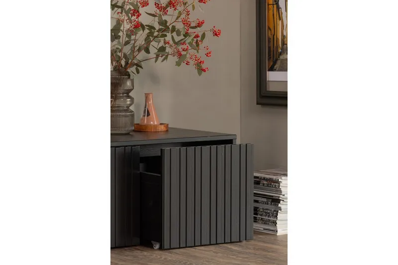 Våningsbänk Ny Gravure - Svart, Tall - Möbler - Stolar & fåtöljer - Sittbänk - Hallbänk