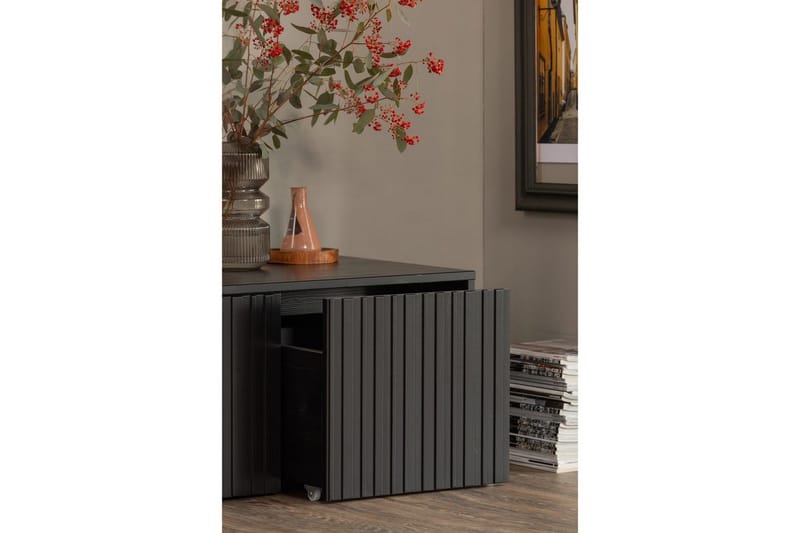 Våningsbänk Ny Gravure - Svart, Tall - Möbler - Stolar & fåtöljer - Sittbänk - Hallbänk