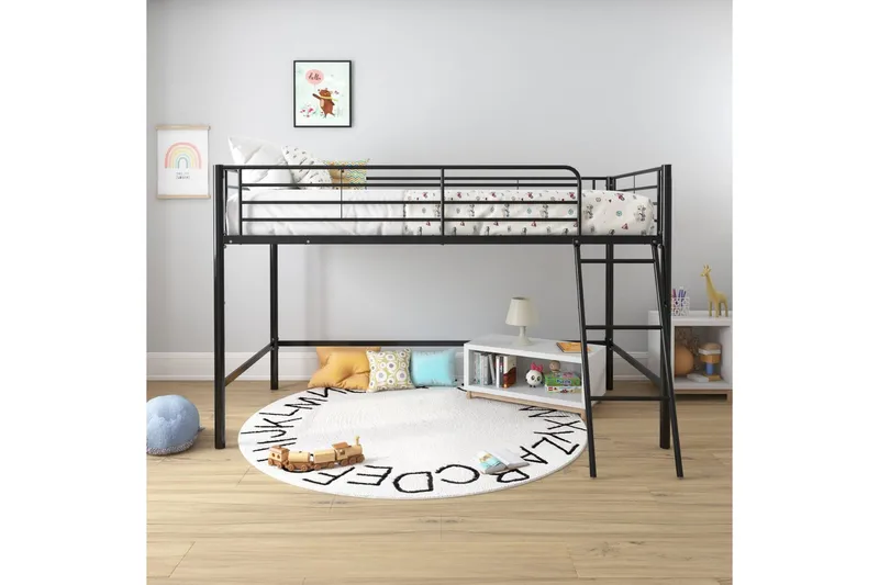 Våningssäng Jodie Svart - Svart - Möbler - Barnmöbler - Barnsäng & juniorsäng - Loftsäng barn