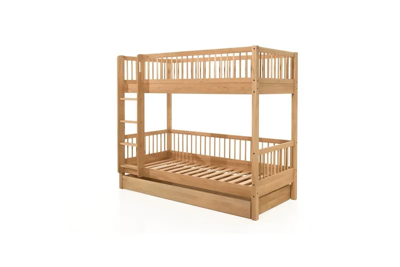 Våningssäng med låda Forrest Ek, Ek