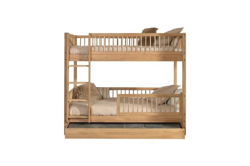 Våningssäng med låda och säkerhetsräcke Forrest Ek, Ek