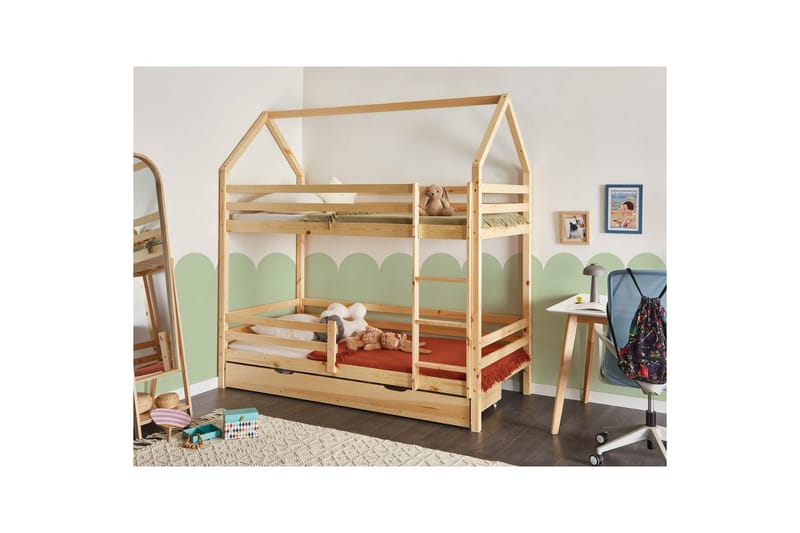 Våningssäng med lådor Girgols - Brun - Möbler - Barnmöbler - Barnsäng & juniorsäng - Våningssäng barn