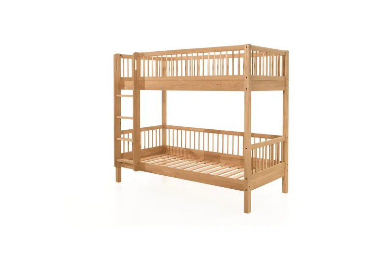 Våningssäng med säkerhetsräcke Forrest Ek - Ek - Möbler - Barnmöbler - Barnsäng & juniorsäng - Våningssäng barn