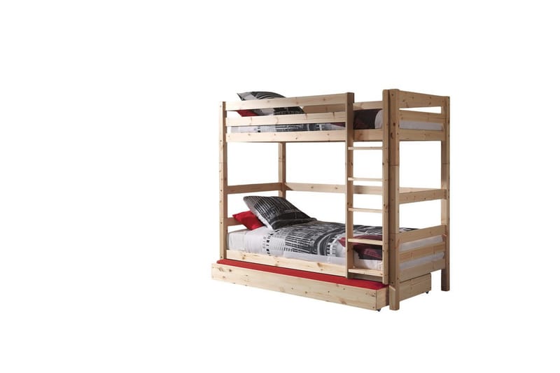 Våningssäng med undersäng Pino Naturlig, 180 cm - Naturlig, 180 cm - Möbler - Barnmöbler - Barnsäng & juniorsäng - Våningssäng barn