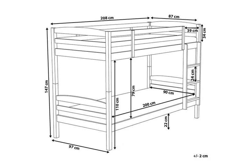 Våningssäng Regat Mörkt Trä - Mörkt Trä - Möbler - Barnmöbler - Barnsäng & juniorsäng - Våningssäng barn