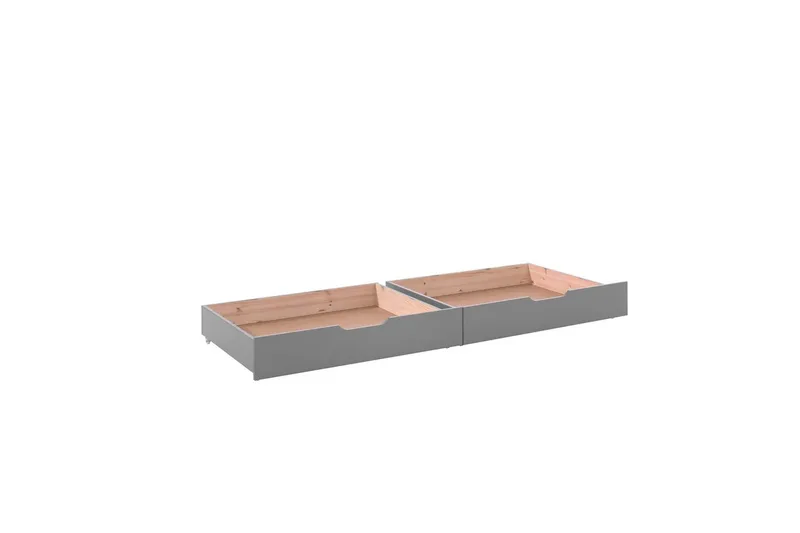 Våningssäng Pino Set med 2 Lådor Grå, 180 cm - Grå, 180 cm - Möbler - Barnmöbler - Barnsäng & juniorsäng - Våningssäng barn