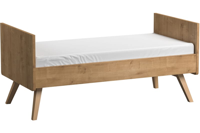 Vintage Spjälsäng 70x140 cm Trä/Natur - Ek - Möbler - Barnmöbler - Barnsäng & juniorsäng - Spjälsäng