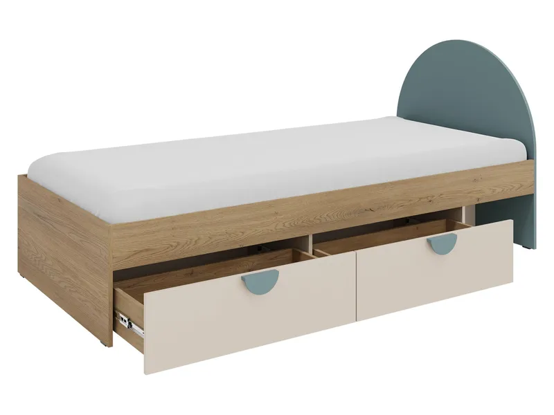 Zarek Juniorsäng 90x200 cm - Brun, rosa och beige - Möbler - Barnmöbler - Barnsäng & juniorsäng