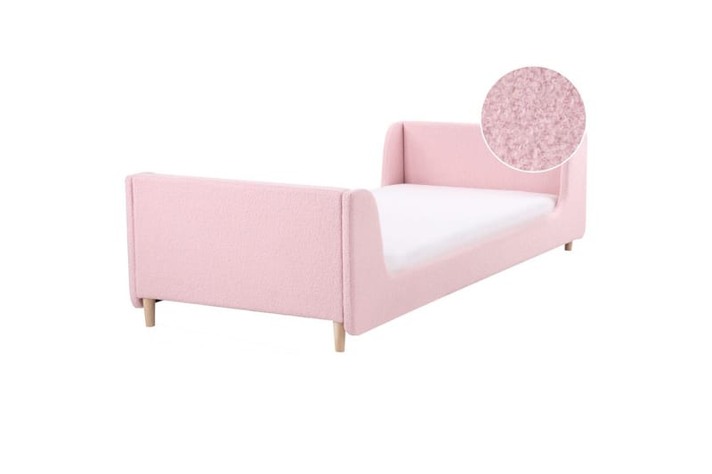 Barnsäng Laye - Rosa, ljust trä - Möbler - Barnmöbler - Barnsäng & juniorsäng