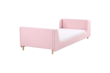 Barnsäng Laye - Rosa, ljust trä - Möbler - Barnmöbler - Barnsäng & juniorsäng