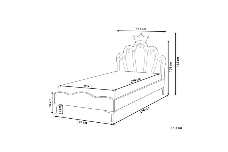 Barnsäng Rubian - Rosa, Svart - Möbler - Barnmöbler - Barnsäng & juniorsäng