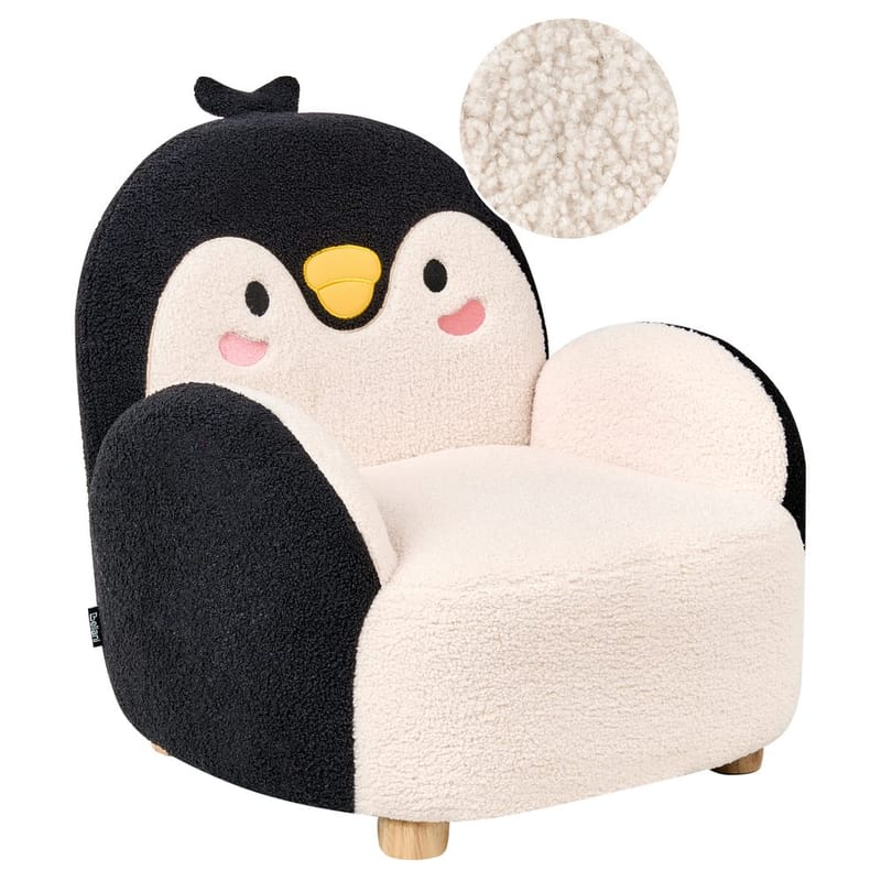 Barnfåtölj Hervik - Svart, vit, brun/50x55x60 - Möbler - Barnmöbler - Barnstol - Barnfåtölj