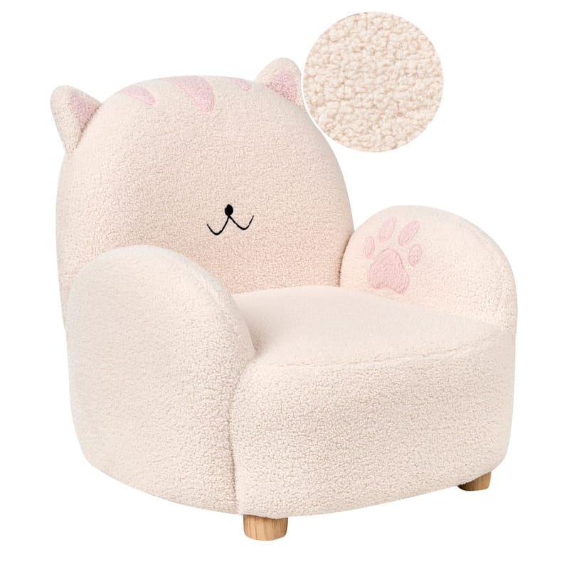 Barnfåtölj Zoar, Vit, brun