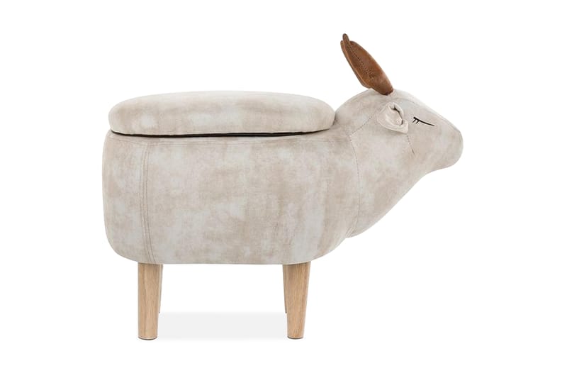 Gottsegen Sittpuff med Förvaring - Beige - Barnpall