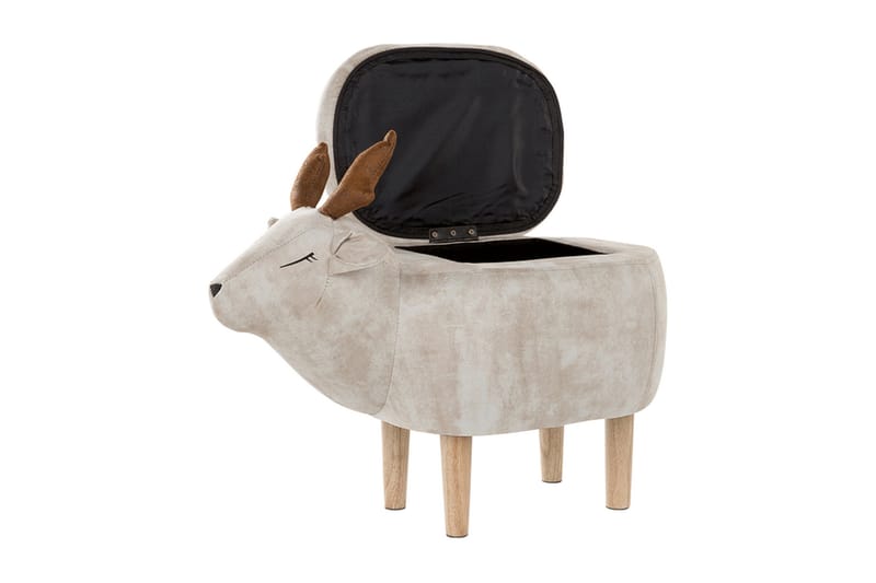 Gottsegen Sittpuff med Förvaring - Beige - Barnpall