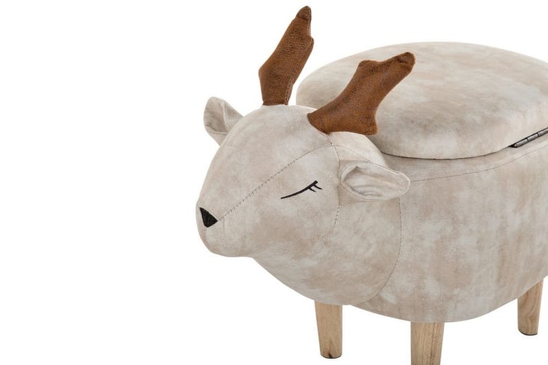 Gottsegen Sittpuff med Förvaring - Beige - Möbler - Barnmöbler - Barnstol - Barnpall