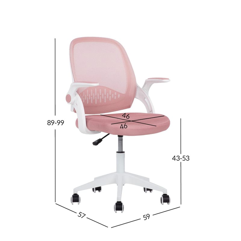 Barnskrivbordsstol Emmy - Rosa - Möbler - Barnmöbler - Barnstol - Skrivbordsstol barn