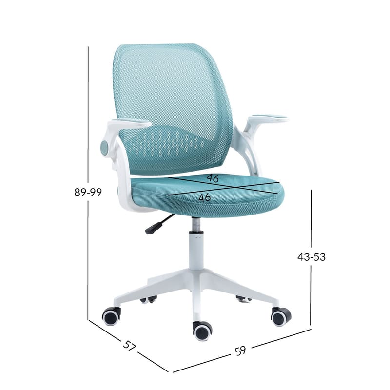 Barnskrivbordsstol Emmy - Turkos - Möbler - Barnmöbler - Barnstol - Skrivbordsstol barn