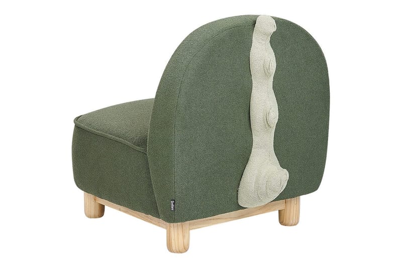 Barnstol Faborg Grönt/ljust trä/beige - Grönt/ljust trä/beige - Möbler - Barnmöbler - Barnstol - Barnfåtölj