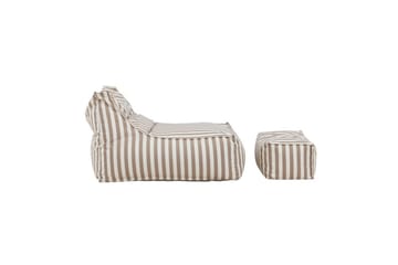 Loungestol Redang med fotpall - Vit/ Beige - Möbler - Barnmöbler - Barnstol - Saccosäck & sittpuff barn