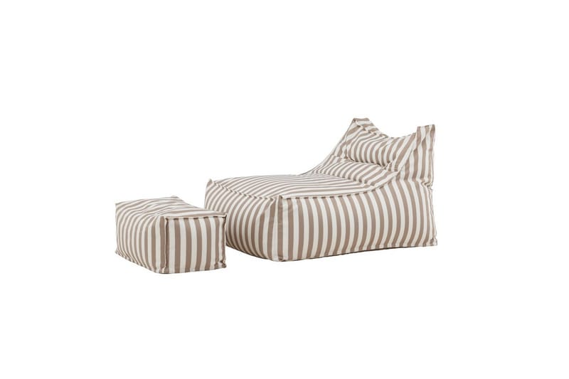 Loungestol Redang med fotpall - Vit/ Beige - Möbler - Barnmöbler - Barnstol - Saccosäck & sittpuff barn