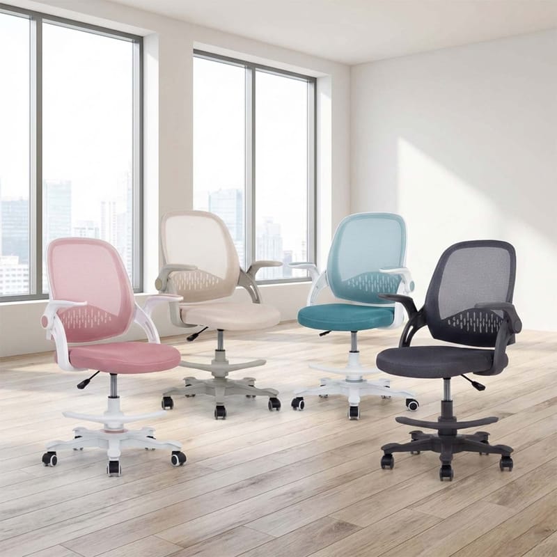 Skrivbordsstol för barn Emmy med fotstöd - beige - Möbler - Barnmöbler - Barnstol - Skrivbordsstol barn