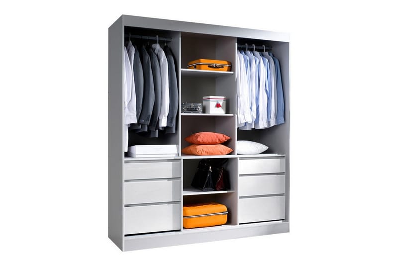 Aberfelt Barnskåp 180x216 cm - Vit - Möbler - Barnmöbler - Förvaring barnrum - Skåp barnrum