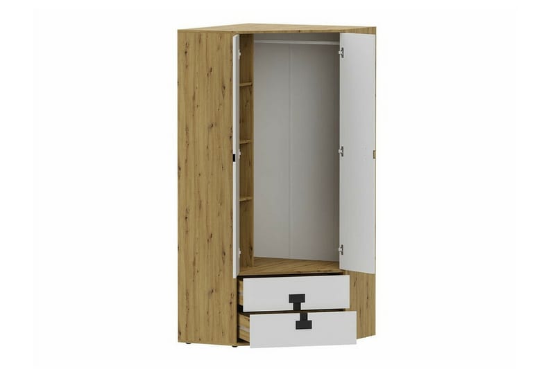 Castlebay Barnskåp 88x191 cm - Brun - Möbler - Barnmöbler - Förvaring barnrum - Skåp barnrum