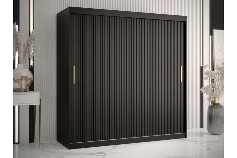 Dunvegan Garderob 180x200 cm - Svart - Möbler - Barnmöbler - Förvaring barnrum - Skåp barnrum