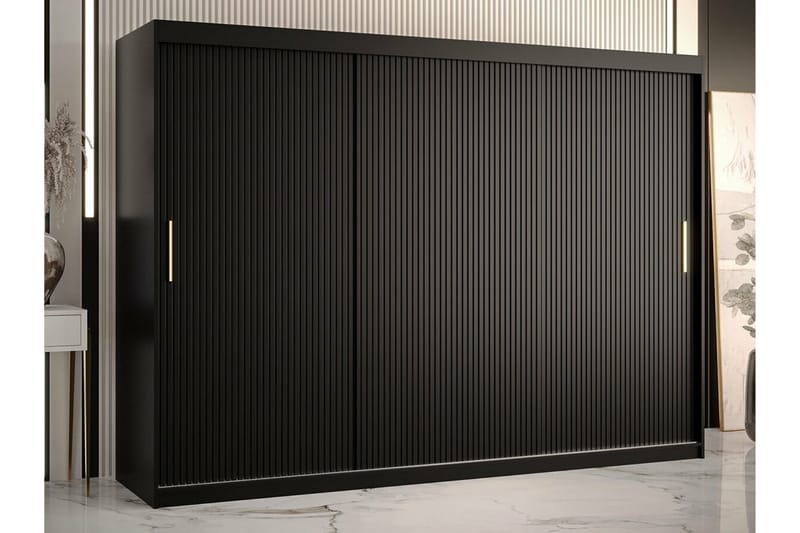 Dunvegan Garderob 250x200 cm - Svart - Möbler - Barnmöbler - Förvaring barnrum - Skåp barnrum