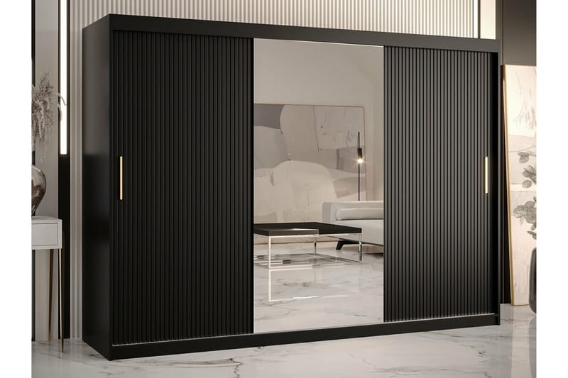Dunvegan Garderob 250x200 cm - Svart - Möbler - Barnmöbler - Förvaring barnrum - Skåp barnrum
