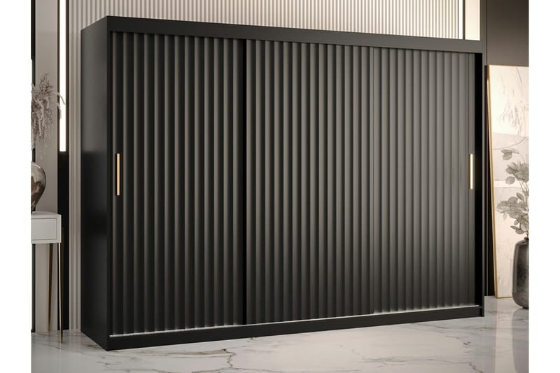 Dunvegan Garderob 250x200 cm - Svart - Möbler - Barnmöbler - Förvaring barnrum - Skåp barnrum