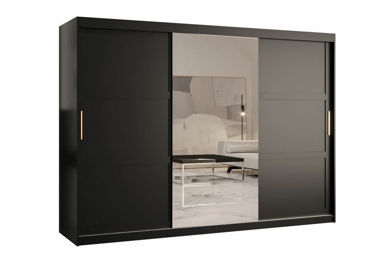 Dunvegan Garderob 250x200 cm - Svart - Möbler - Barnmöbler - Förvaring barnrum - Skåp barnrum