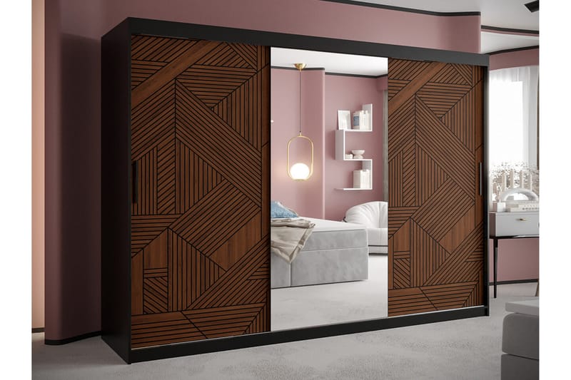 Dunvegan Garderob 250x200 cm - Svart - Möbler - Barnmöbler - Förvaring barnrum - Skåp barnrum