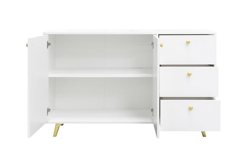 Emyvale Barnskåp 138x86 cm - Vit - Möbler - Barnmöbler - Förvaring barnrum - Skåp barnrum