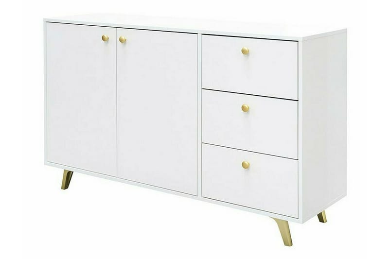 Emyvale Barnskåp 138x86 cm - Vit - Möbler - Barnmöbler - Förvaring barnrum - Skåp barnrum