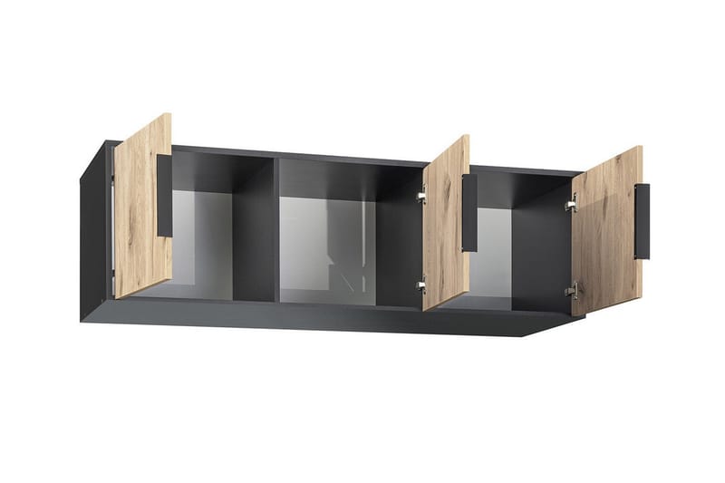 Emyvale Barnskåp 149x245 cm - Svart - Möbler - Barnmöbler - Förvaring barnrum - Skåp barnrum
