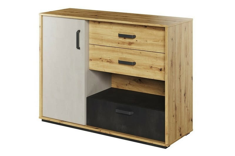 Rathmore Barnskåp 120x90 cm - Svart - Möbler - Barnmöbler - Förvaring barnrum - Skåp barnrum