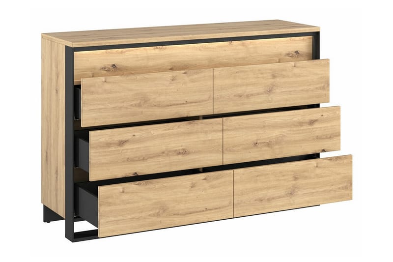 Rathmore Barnskåp 130x91 cm - Svart - Möbler - Barnmöbler - Förvaring barnrum - Skåp barnrum