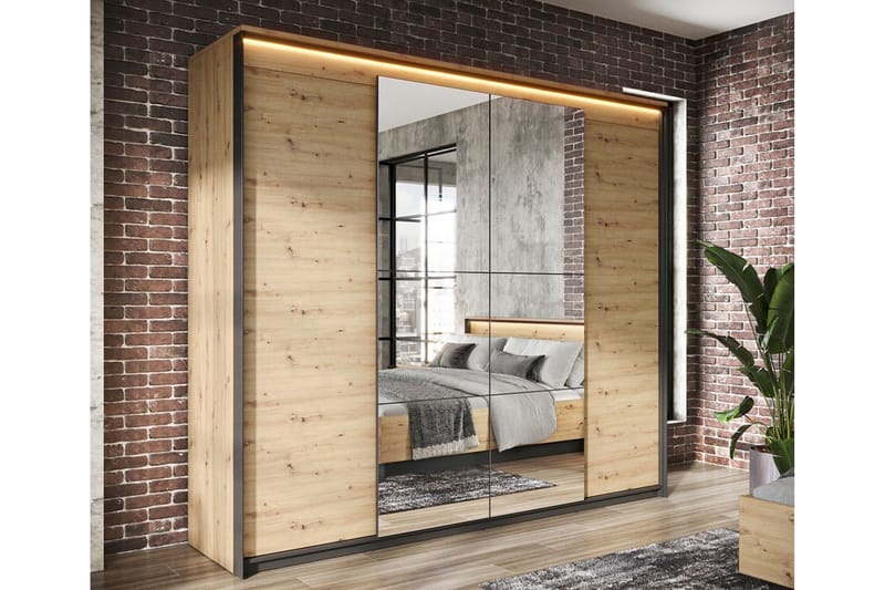 Rathmore Barnskåp 250x221 cm - Svart - Möbler - Barnmöbler - Förvaring barnrum - Skåp barnrum