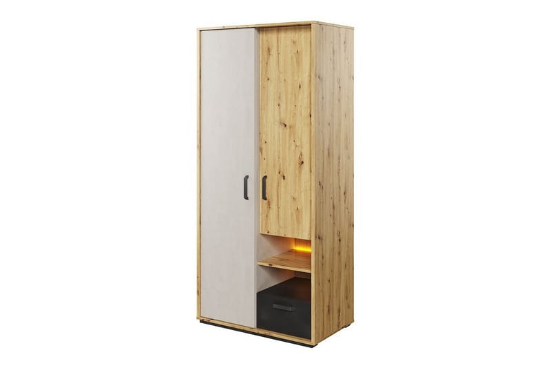Rathmore Barnskåp 90x195 cm - Svart - Möbler - Barnmöbler - Förvaring barnrum - Skåp barnrum