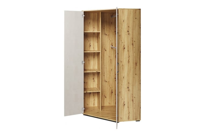 Rathmore Barnskåp 95x195 cm - Grå - Möbler - Barnmöbler - Förvaring barnrum - Skåp barnrum
