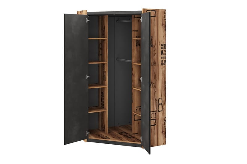 Rathmore Barnskåp 97x191 cm - Grå - Möbler - Barnmöbler - Förvaring barnrum - Skåp barnrum