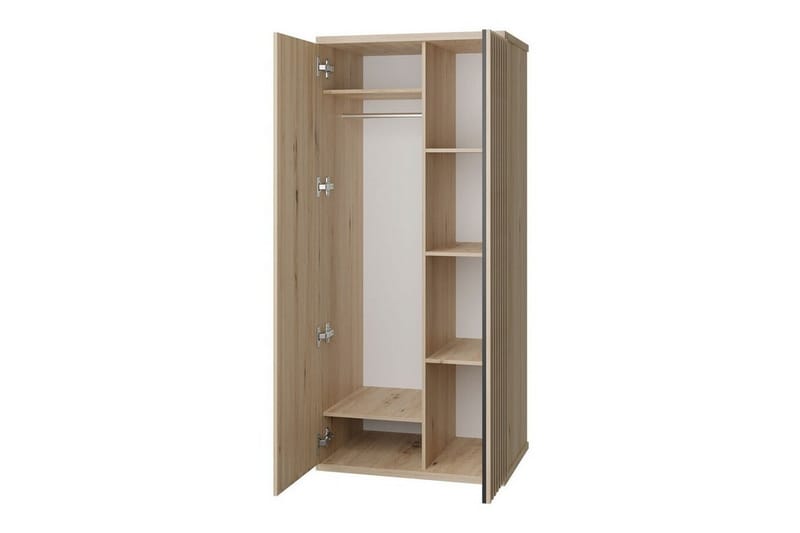 Rosehall Barnskåp 86x191 cm - Svart - Möbler - Barnmöbler - Förvaring barnrum - Skåp barnrum