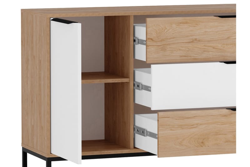 Staffin Barnskåp 135x80 cm - Vit - Möbler - Barnmöbler - Förvaring barnrum - Skåp barnrum