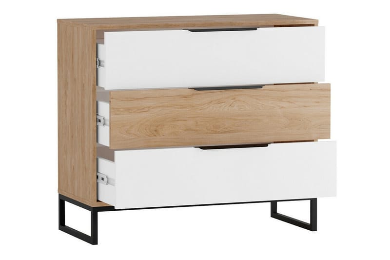 Staffin Barnskåp 90x80 cm - Vit - Möbler - Barnmöbler - Förvaring barnrum - Skåp barnrum